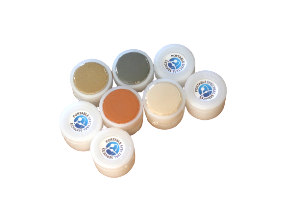 a collection of sample cups.